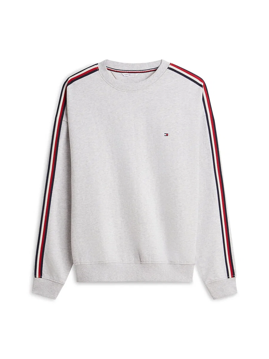 Толстовка TOMMY HILFIGER серого цвета с пятнистым рисунком