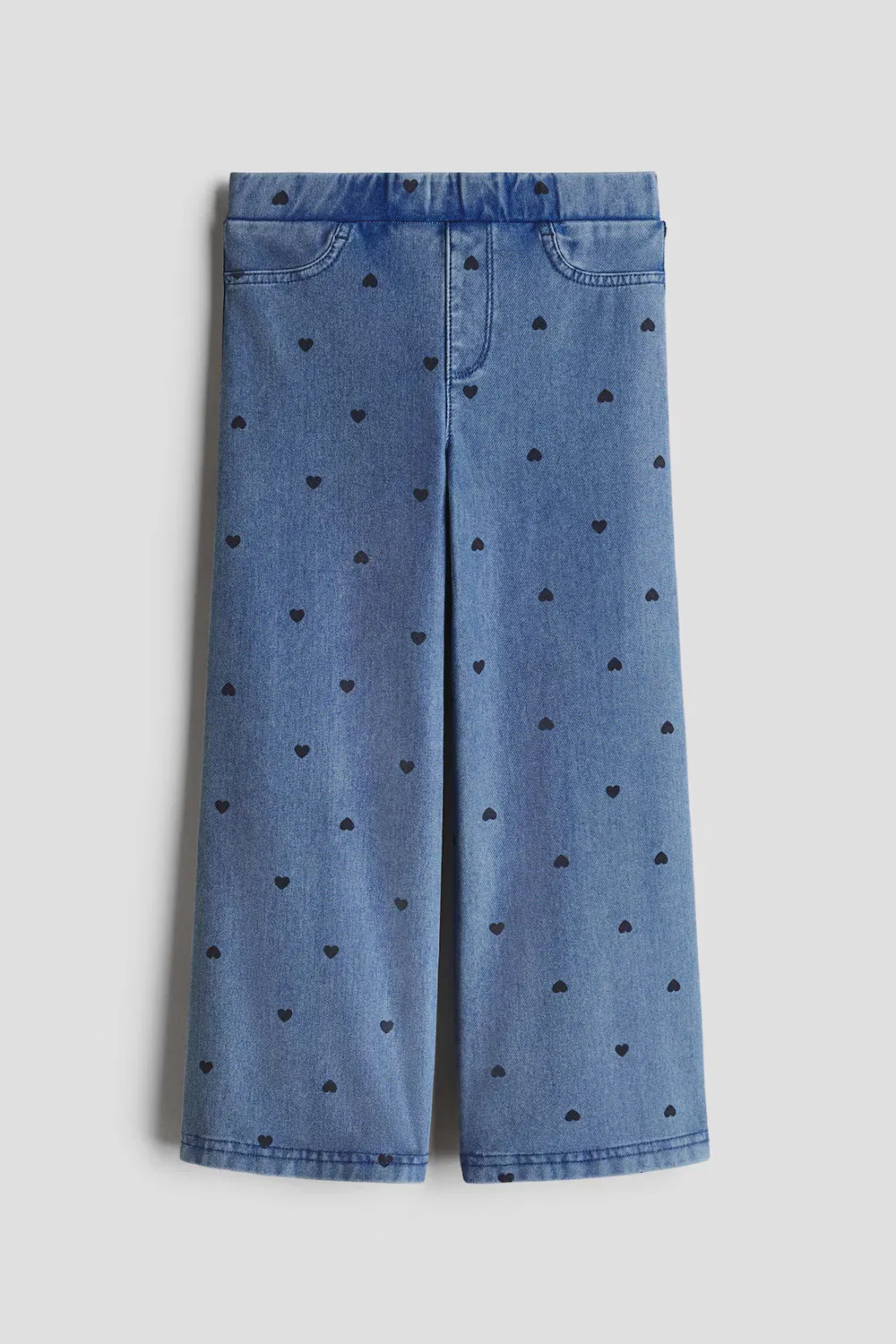 Широкие джеггинсы в джинсовом стиле H&M, Denimblau/Herzen