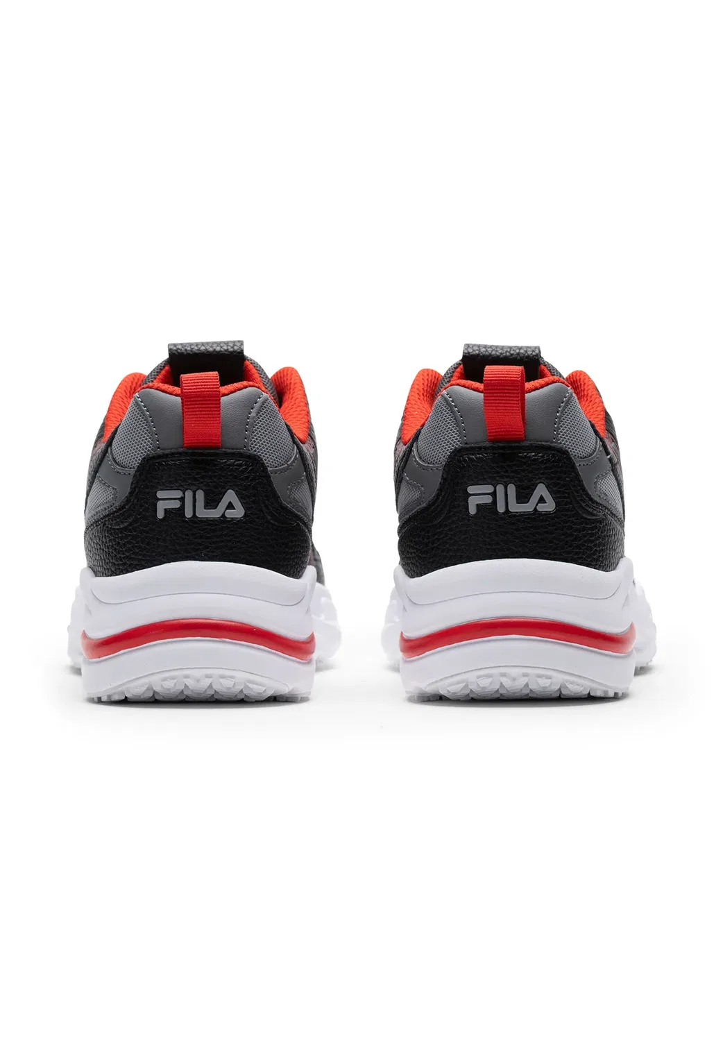 Обувь Madrun для подростков, унисекс - кроссовки Fila, Black-Fila Red — фото 4