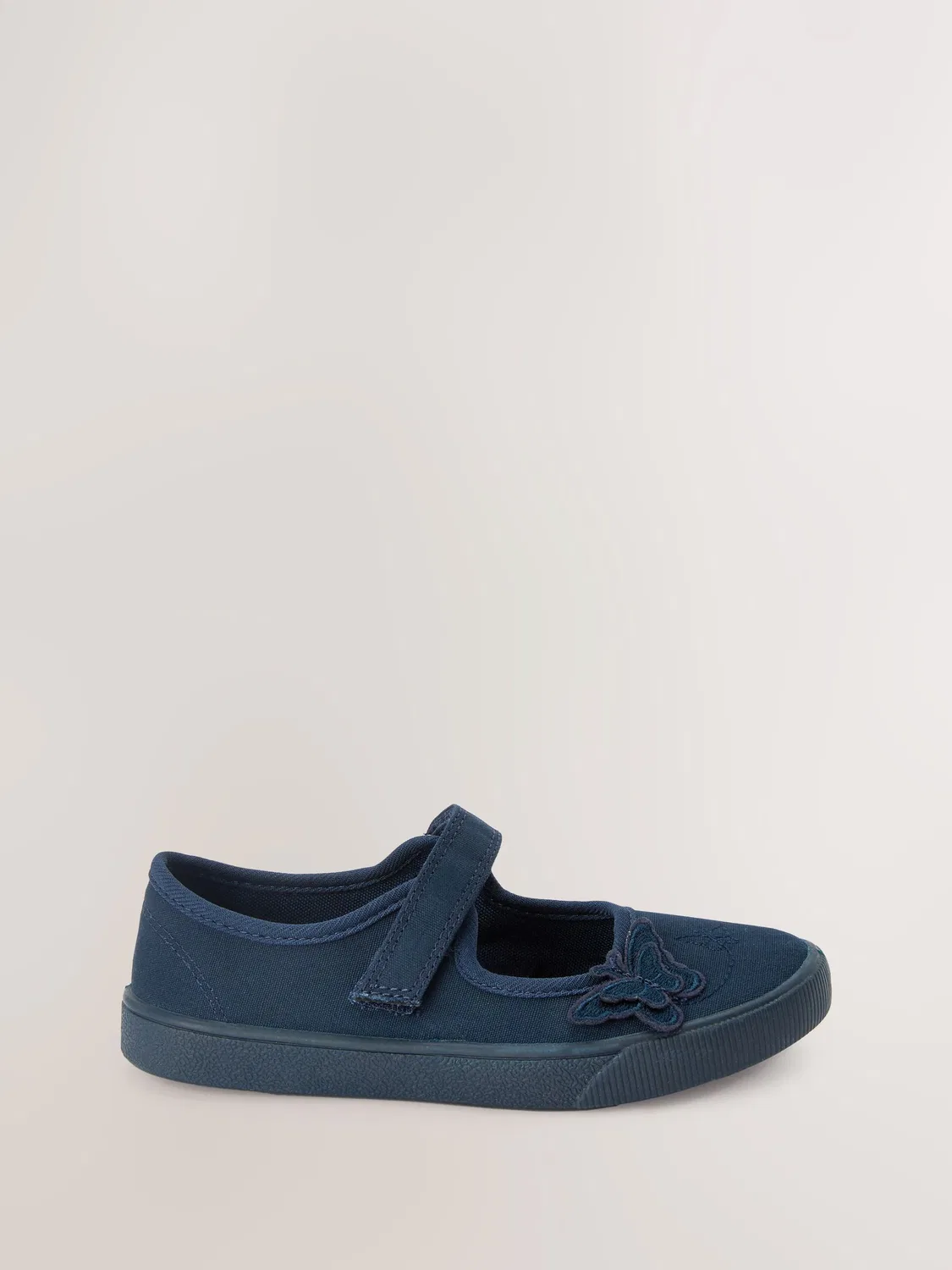 Школьные тапочки с вышивкой бабочки Next, Navy Blue