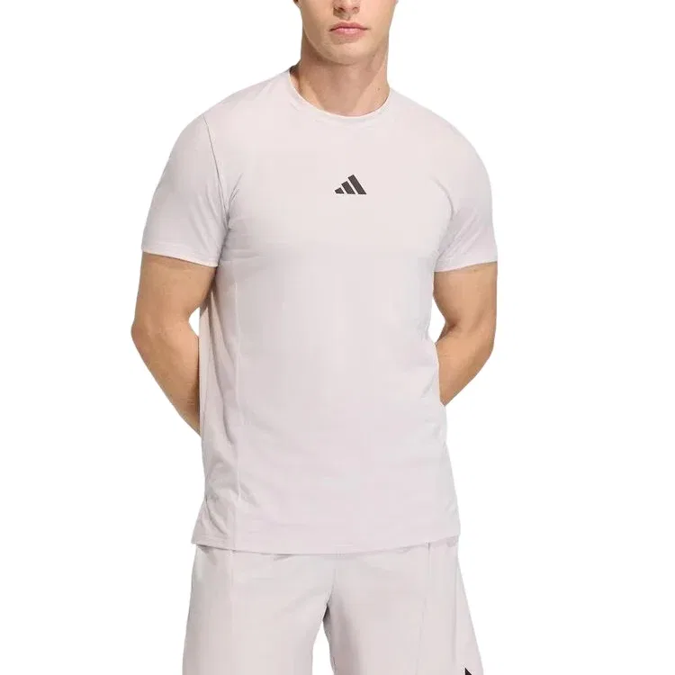 Мужская футболка для тренировок Training Workout T-Shirt Asia Sizing 'Ice Purple' adidas, Ice Purple — фото 2