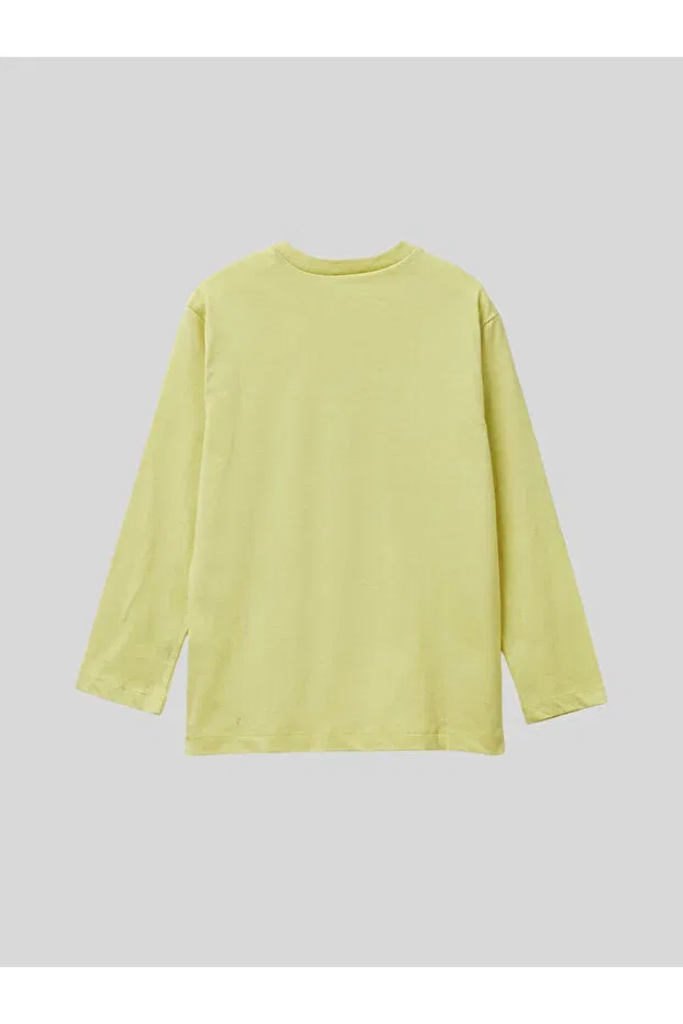 Детское худи для мальчиков с принтом Benetton, Yellow — фото 2