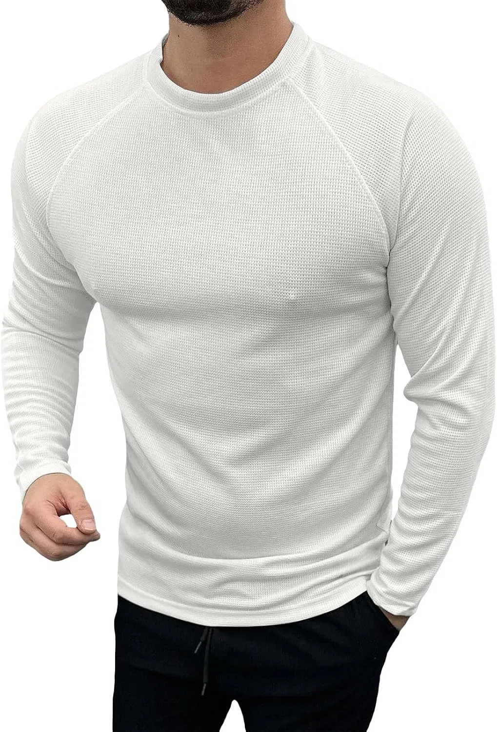Мужская футболка Raglan Moisture Wicking, White