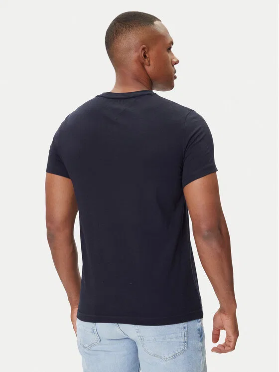Футболка slim fit Core Logo Tee Tommy Hilfiger, темно-синий — фото 3