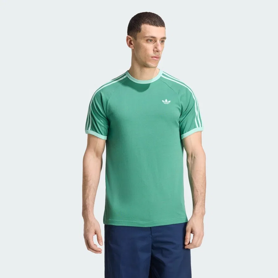 Футболка ADIDAS ORIGINALS зеленого и мятного цвета — фото 2