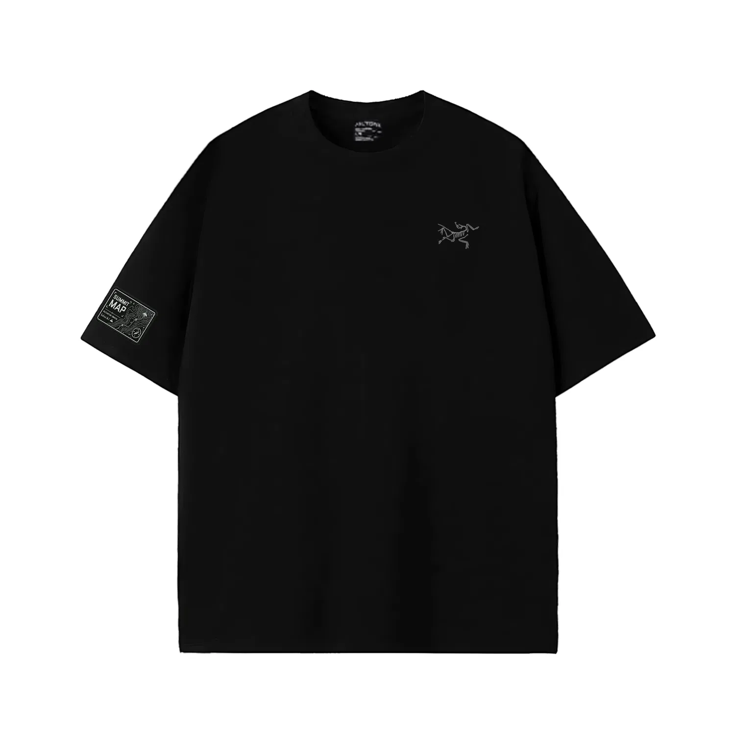 Футболка с круглым вырезом и принтом Logo KRAGG SL COTTON SHIRT, Arcteryx, Black