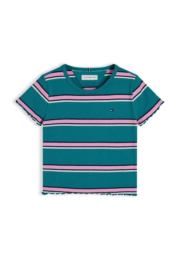 Футболка с полосками Essential Tommy Hilfiger, Platinum Teal, бирюзовый — фото 4