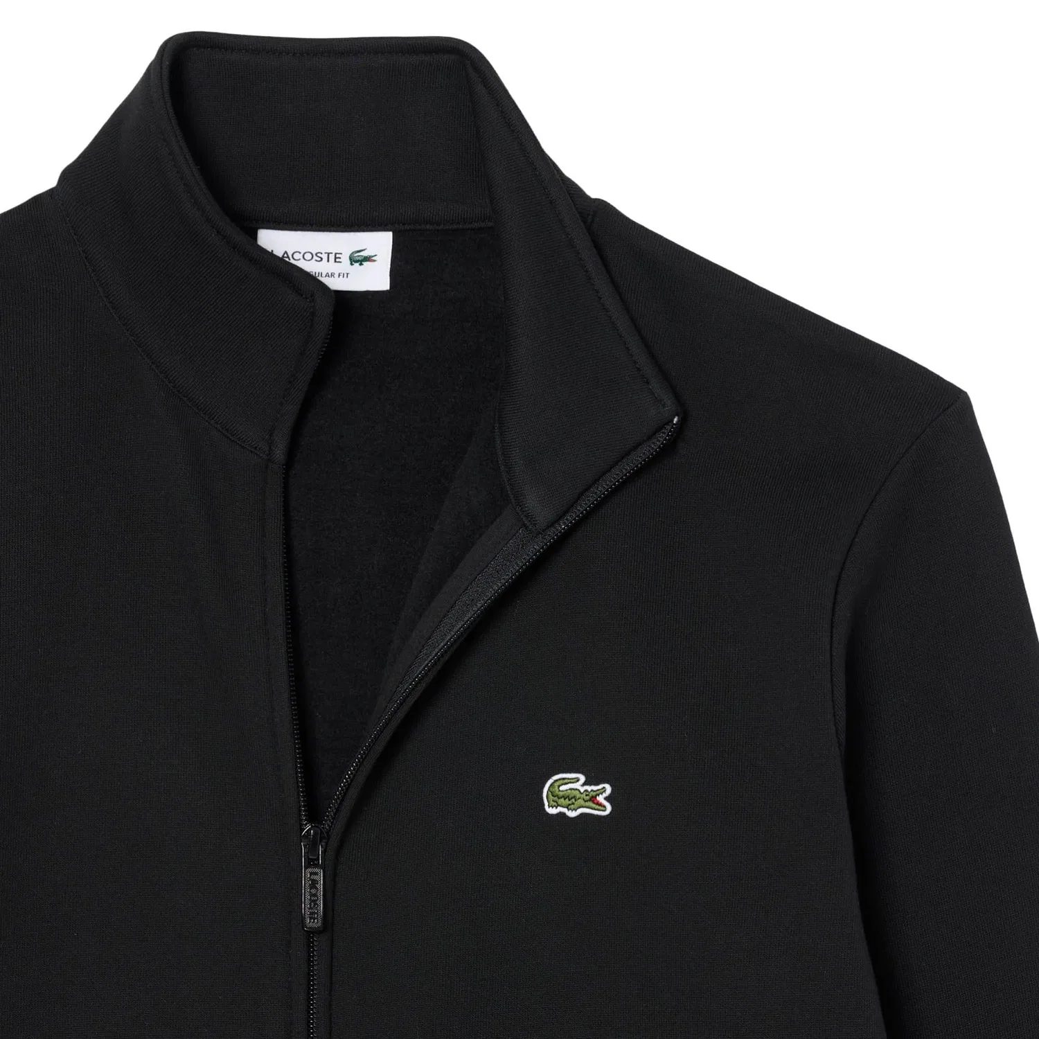 Мужская базовая толстовка на молнии Lacoste, Black — фото 2