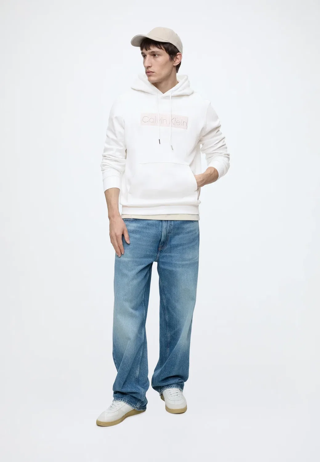 Худи с графическим принтом Calvin Klein, Bright White — фото 2