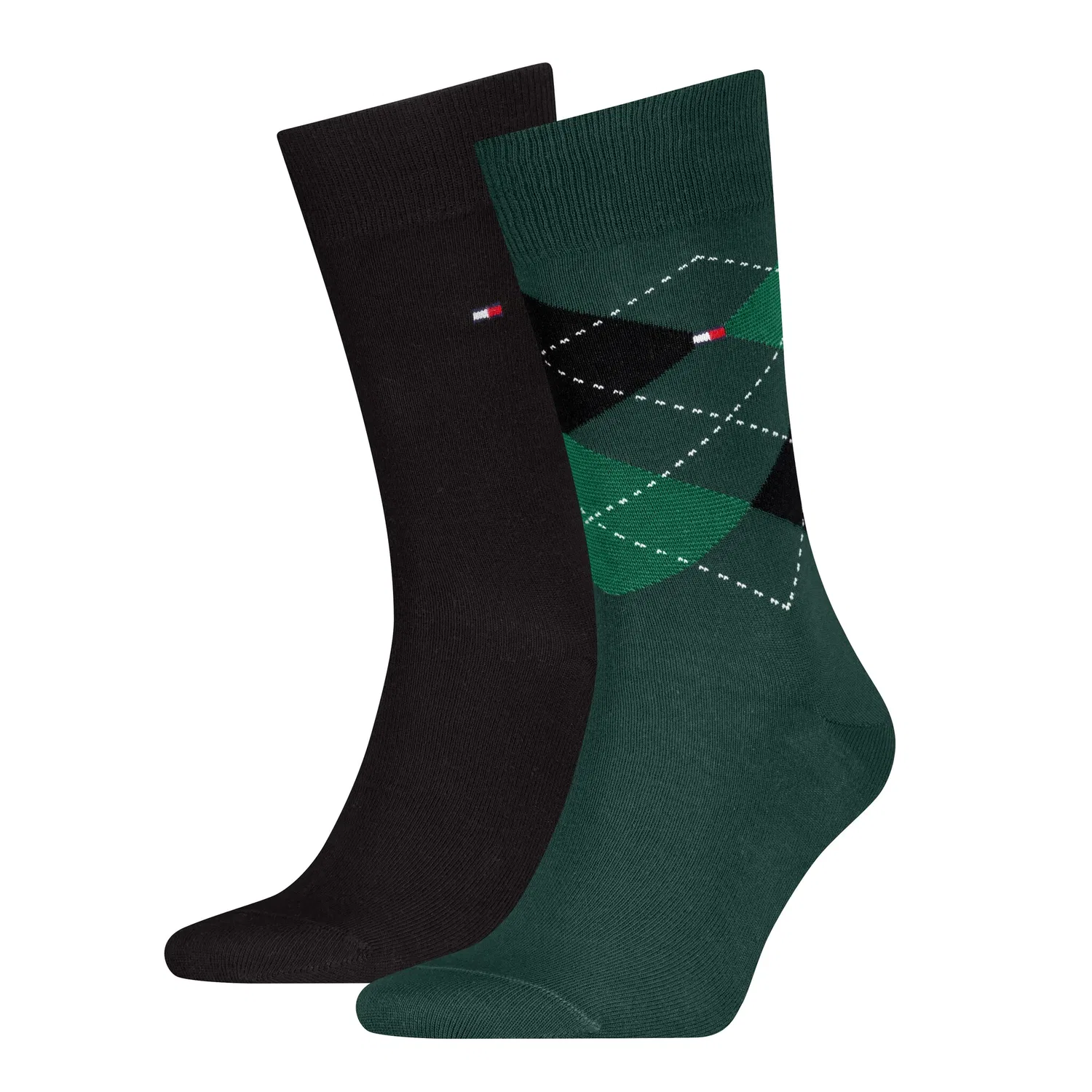 Мужские носки с классическим узором Argyle Tommy Hilfiger, Deep Green