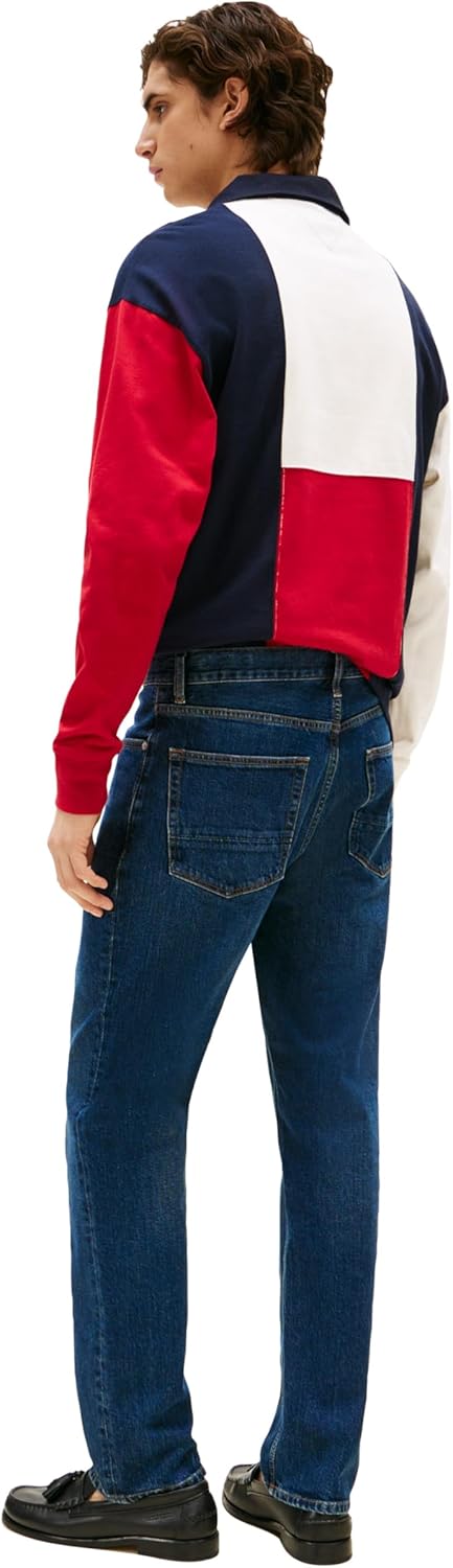 Джинсы Tommy Hilfiger Straight Fit Stretch для мужчин, Dark Indigo — фото 4