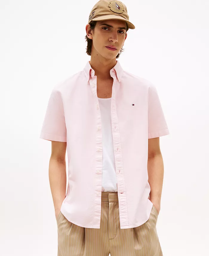 

Мужская классическая рубашка Oxford Tommy Hilfiger, розовый