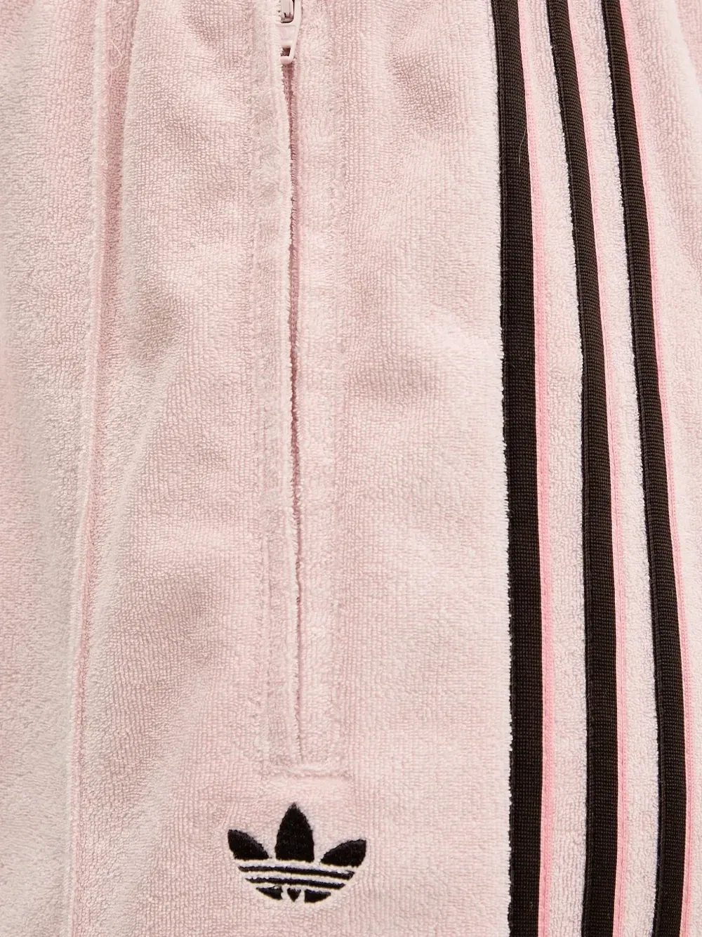 Спортивные брюки широкого кроя с полосками Adidas, розовый — фото 4