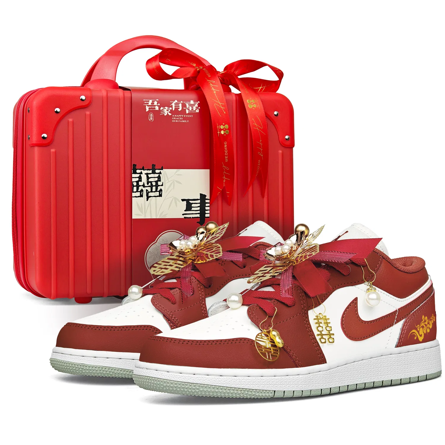 Детские кроссовки для скейтборда с низким верхом Red Jordan, Красный