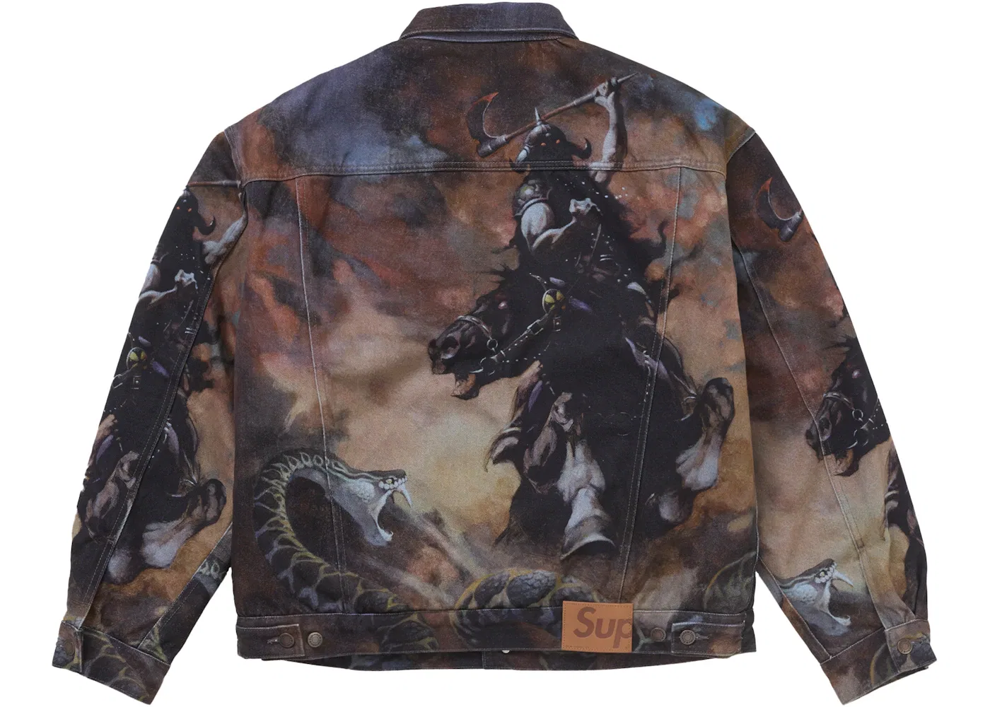 Мужская куртка-тракер с принтом Supreme Frazetta, Multicolor — фото 3