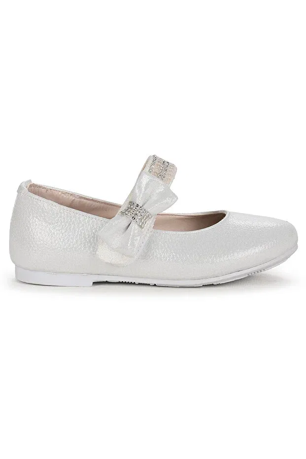 Детские балетки для девочек из искусственной кожи Cerry vakko velcro girl's stone ballerina shoes Kiko Kids, Sedef — фото 3