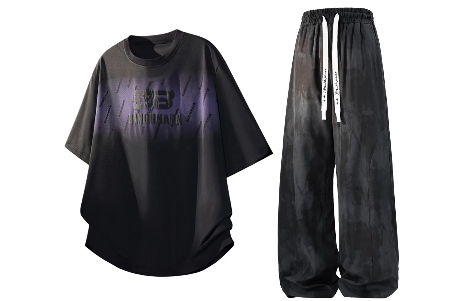 Детский комплект спортивной одежды с круглым вырезом Casual Sportswear GWAF, Белый/Серый — фото 4
