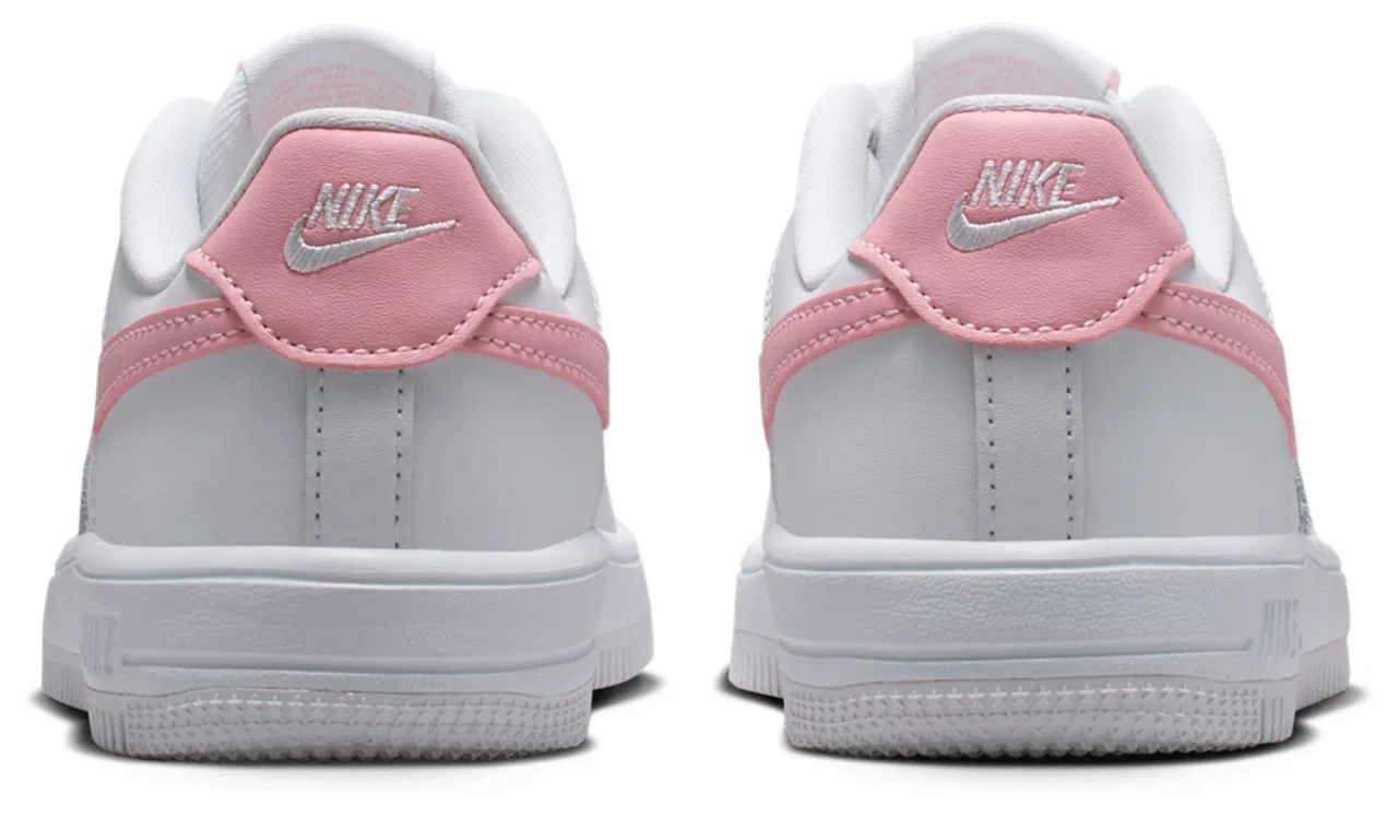 Кроссовки для девочек Air Force 1 Low Lace Nike, цвет White/Med Soft Pink/White — фото 3