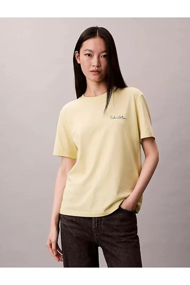 Женская футболка с принтом Classic Graphic Tee Calvin Klein, Yellow