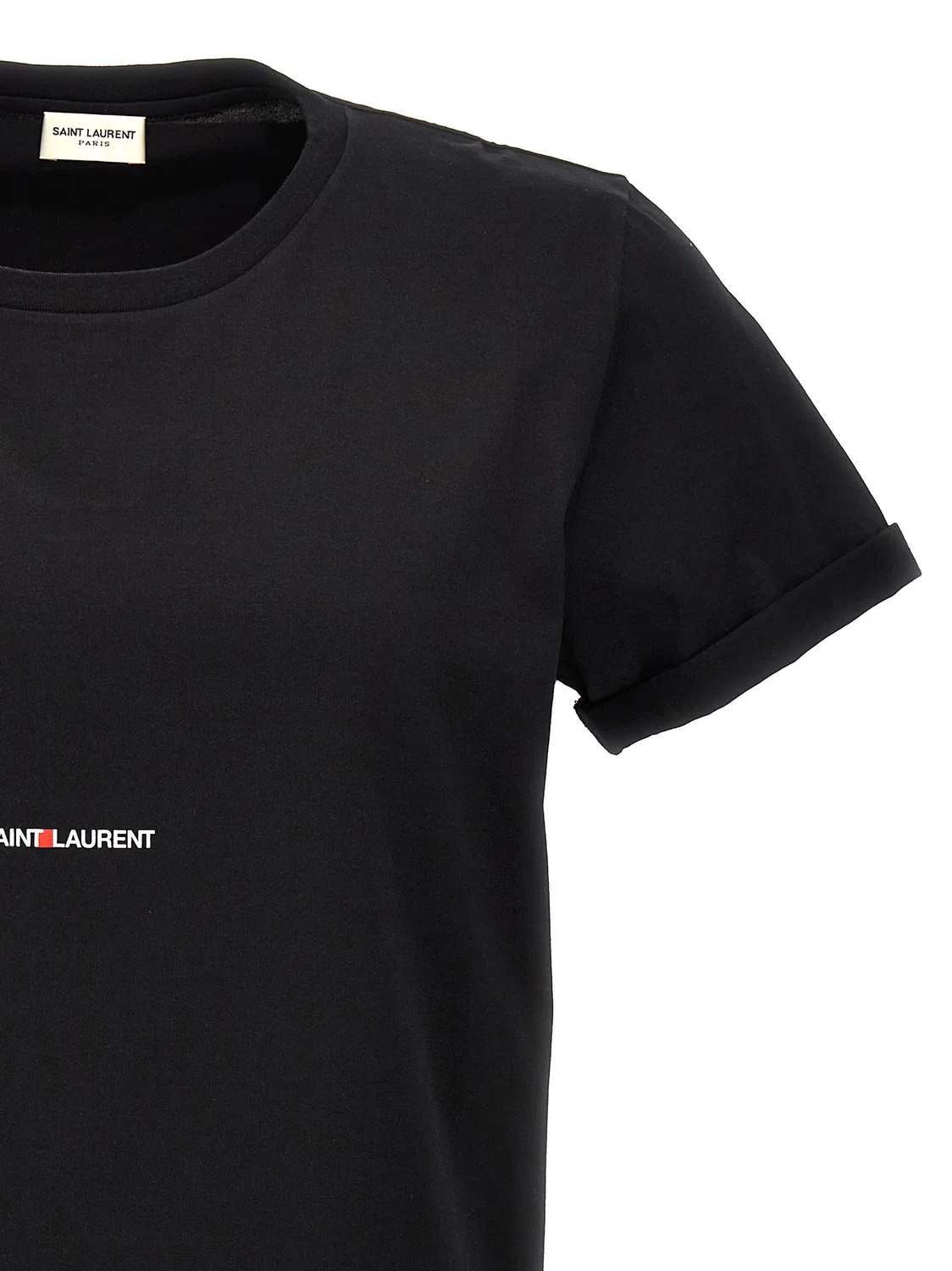 Мужская футболка с принтом логотипа Rive Gauche Saint Laurent, Black — фото 3