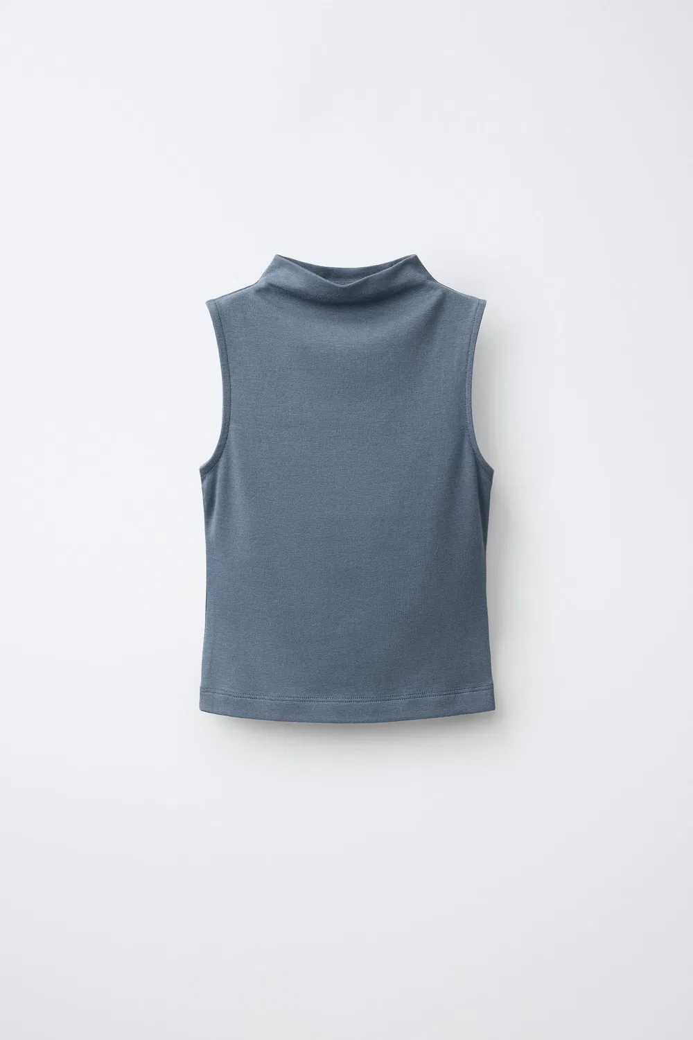 Топ без рукавов из хлопка и модала ZARA, Blue