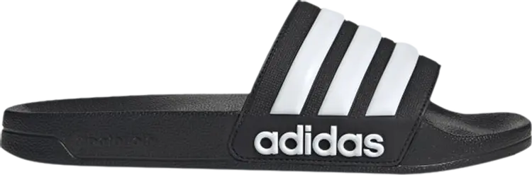 

Сандалии Adidas Adilette Shower Slide 'Black White', черный