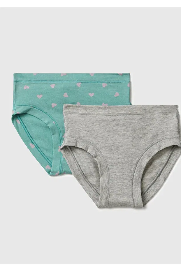 Детский комплект трусов для девочек хлопковый United Colors Of Benetton, Gray-Turquoise