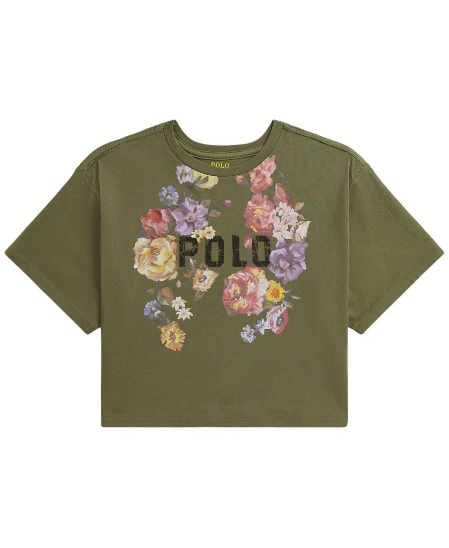 Футболка свободного кроя с принтом Polo Ralph Lauren, Cruise Olive — фото 2