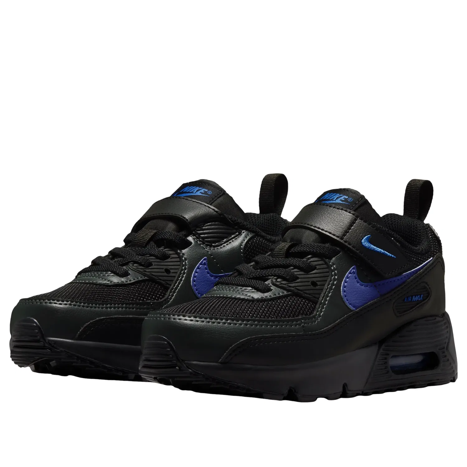 Детские кроссовки с текстильным верхом Air Max 90 'Black Dark Smoke Grey' Nike, Black/Dark Smoke Grey — фото 4