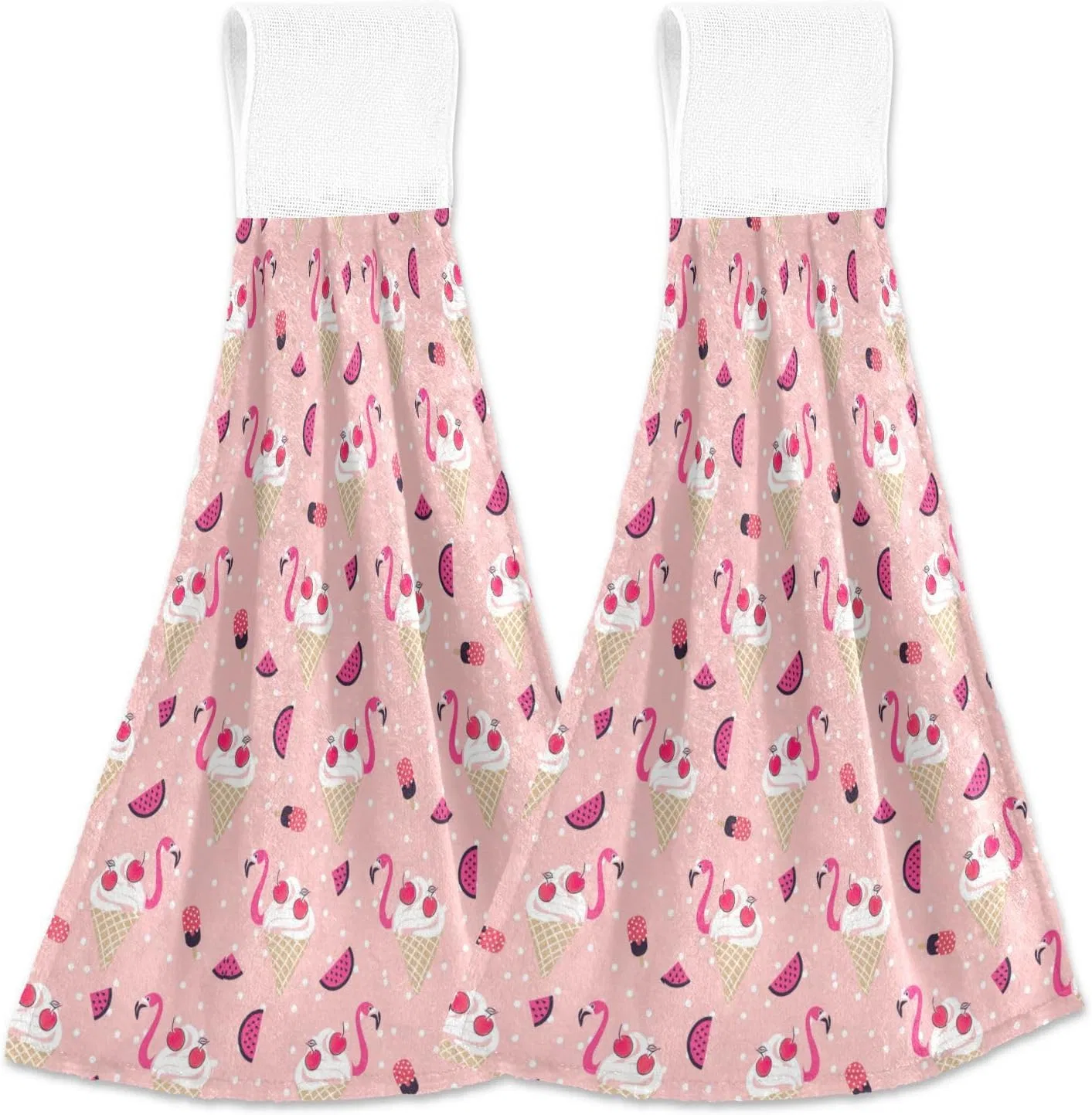 Ватные диски Flamingo Ice Cream, linqin, 2 шт, 30х43 см, Фламинго Айс Крим
