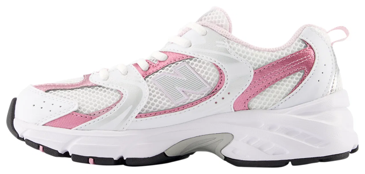 Кроссовки для девочек 530 New Balance, белый/розовый — фото 2