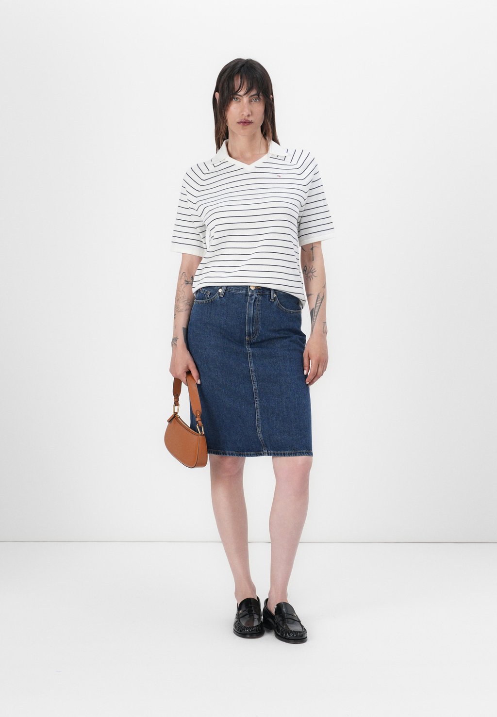 Джинсовая юбка STRAIGHT KNEE SKIRT Tommy Hilfiger, цвет Dark Blue Denim — фото 2
