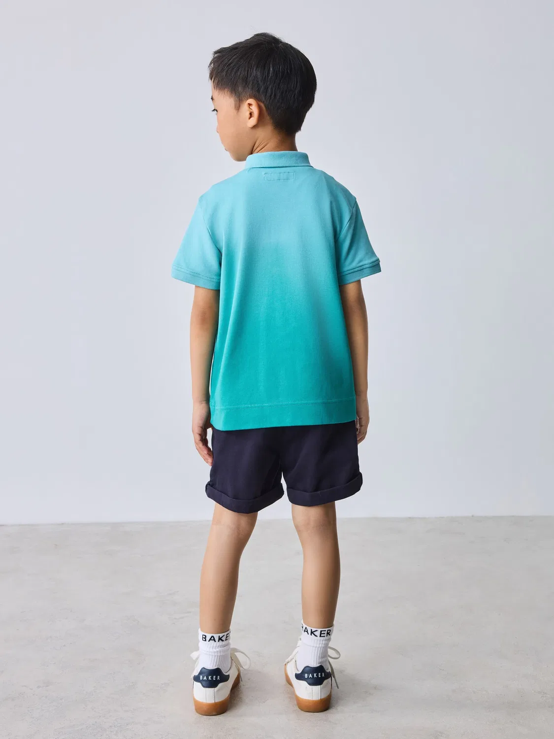 Поло Baker by Ted Baker, принт, модель Polo Shirt, Turquoise Ombre — фото 2