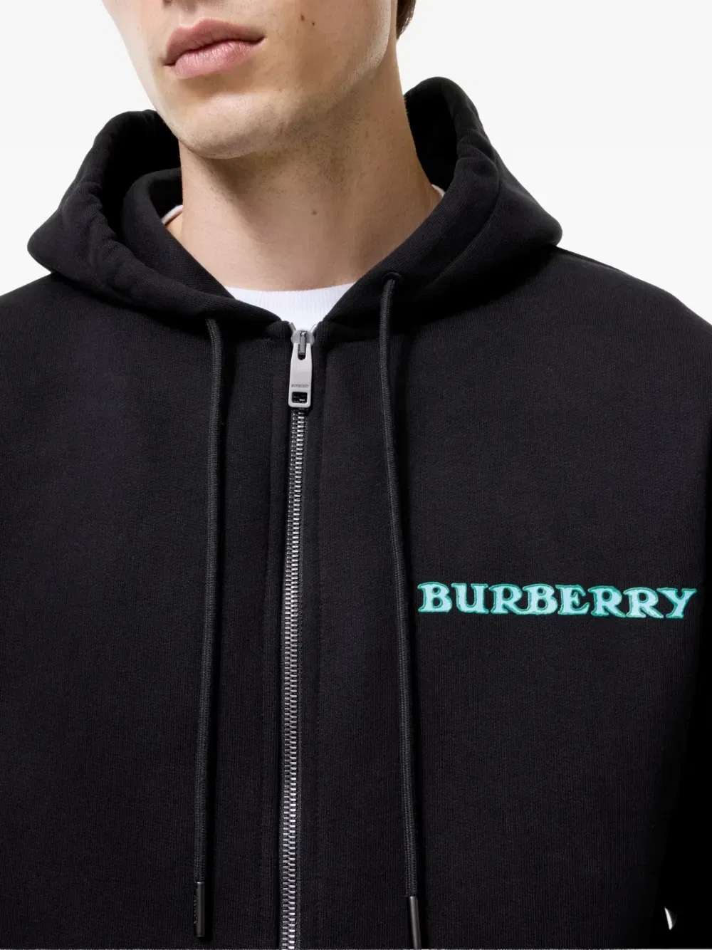 Толстовка Burberry Heritage на молнии с логотипом, черный — фото 4