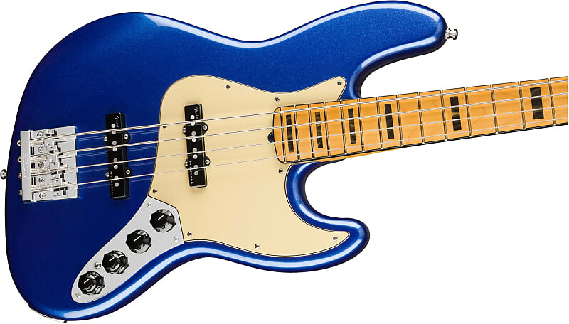 

Fender American Ultra Jazz Bass с кленовым грифом цвета Cobra Blue 0199022795