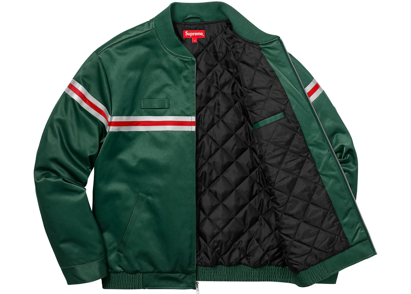 Мужская куртка со светоотражающими полосами Supreme, Dark Green — фото 2
