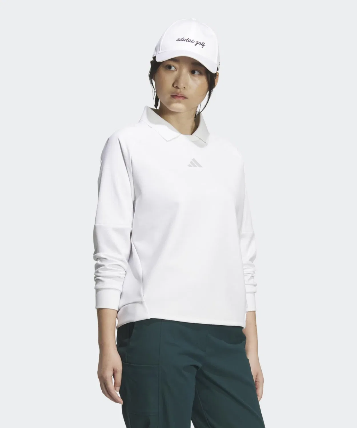 Женский свитшот с длинным рукавомAdidas Golf, Белый — фото 3
