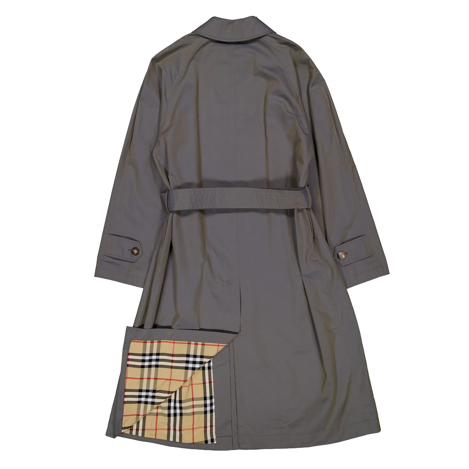 Пальто-кэраут однобортное хлопковое Single-Breasted Cotton Car Coat Burberry, Iron — фото 3
