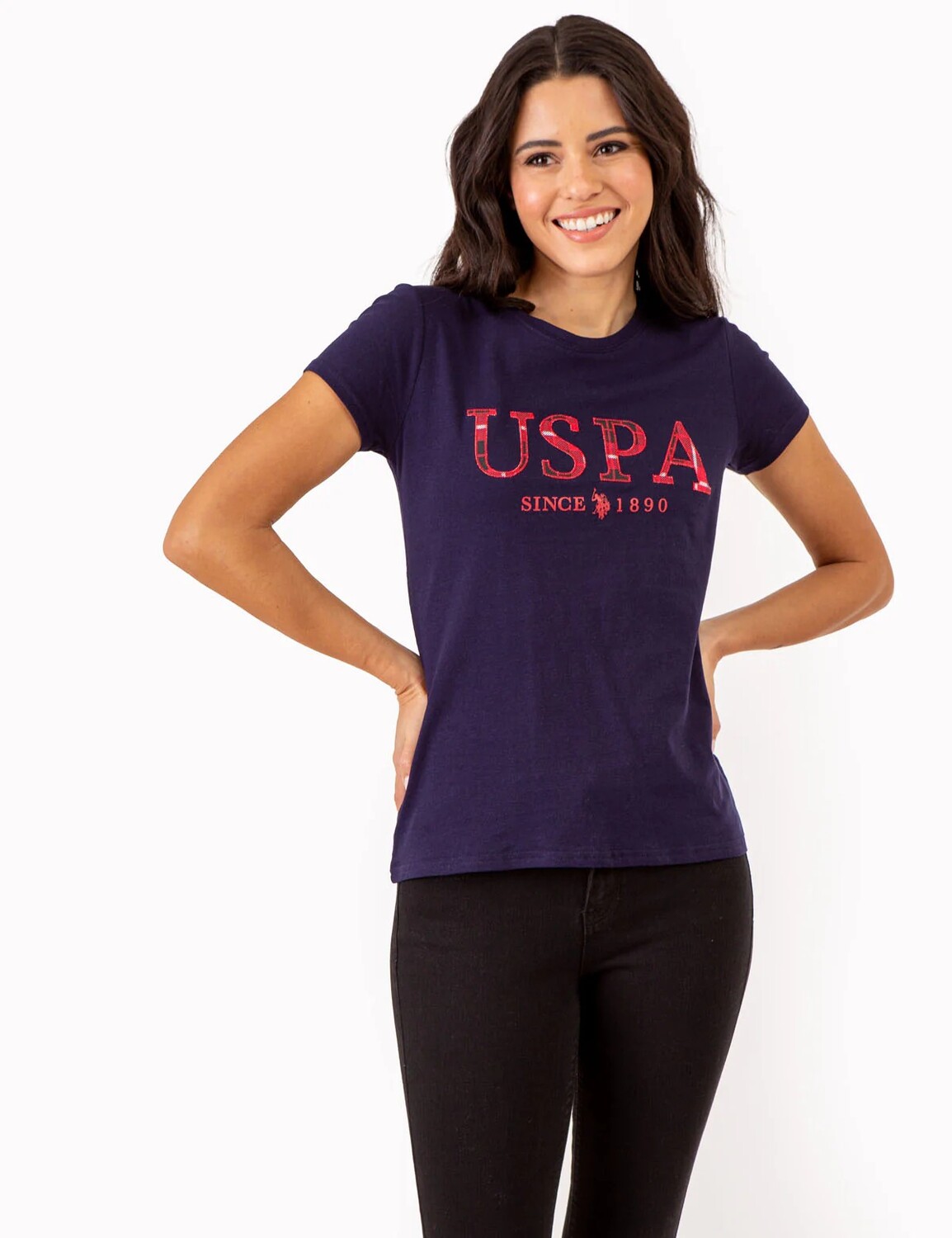 

Футболка U.S. Polo Assn. Uspa Stitch Applique Crew Neck, темно-синий