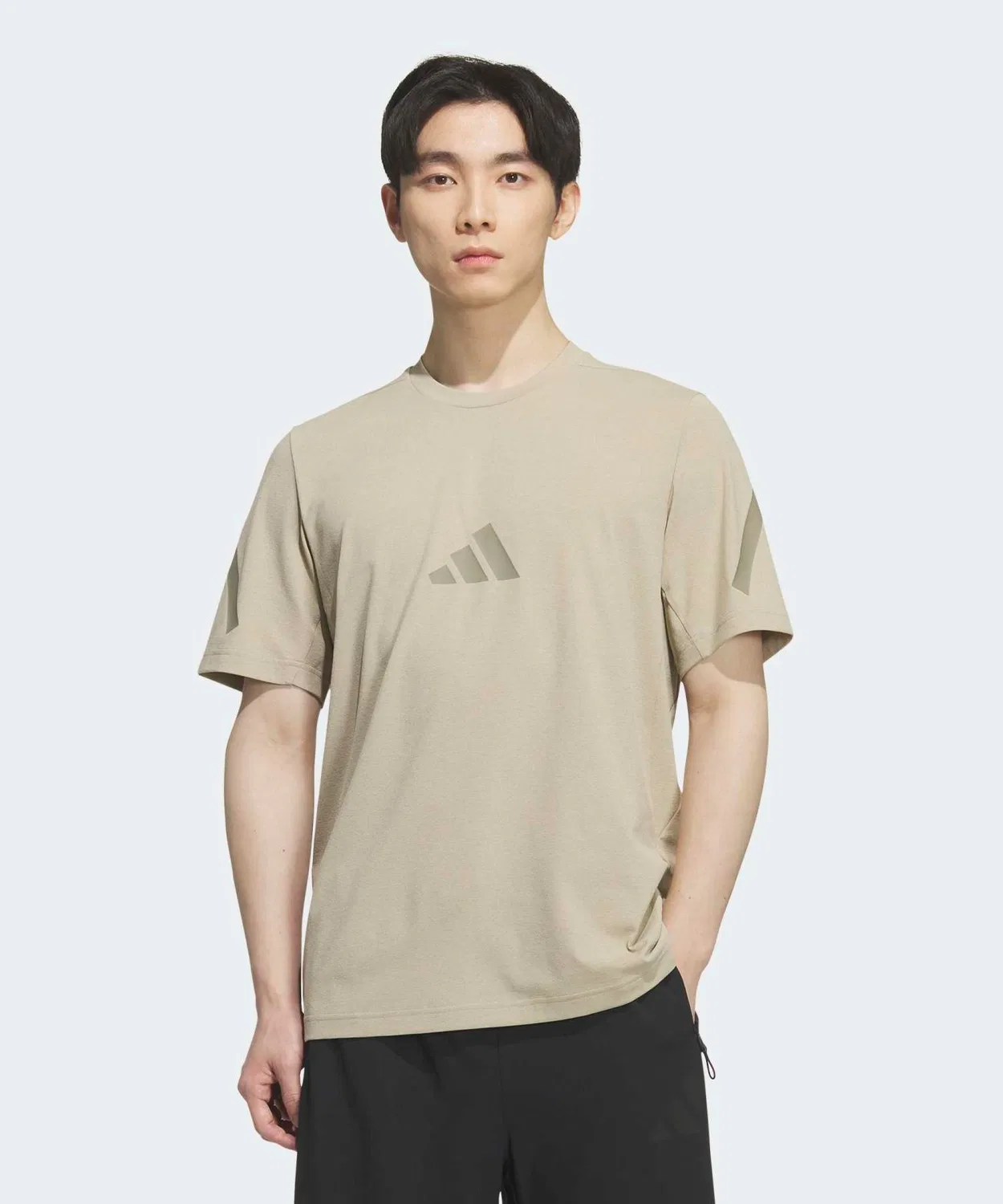 Мужская футболка с коротким рукавом из джерси Adidas Z.N.E Regular Fit Carat, Beige