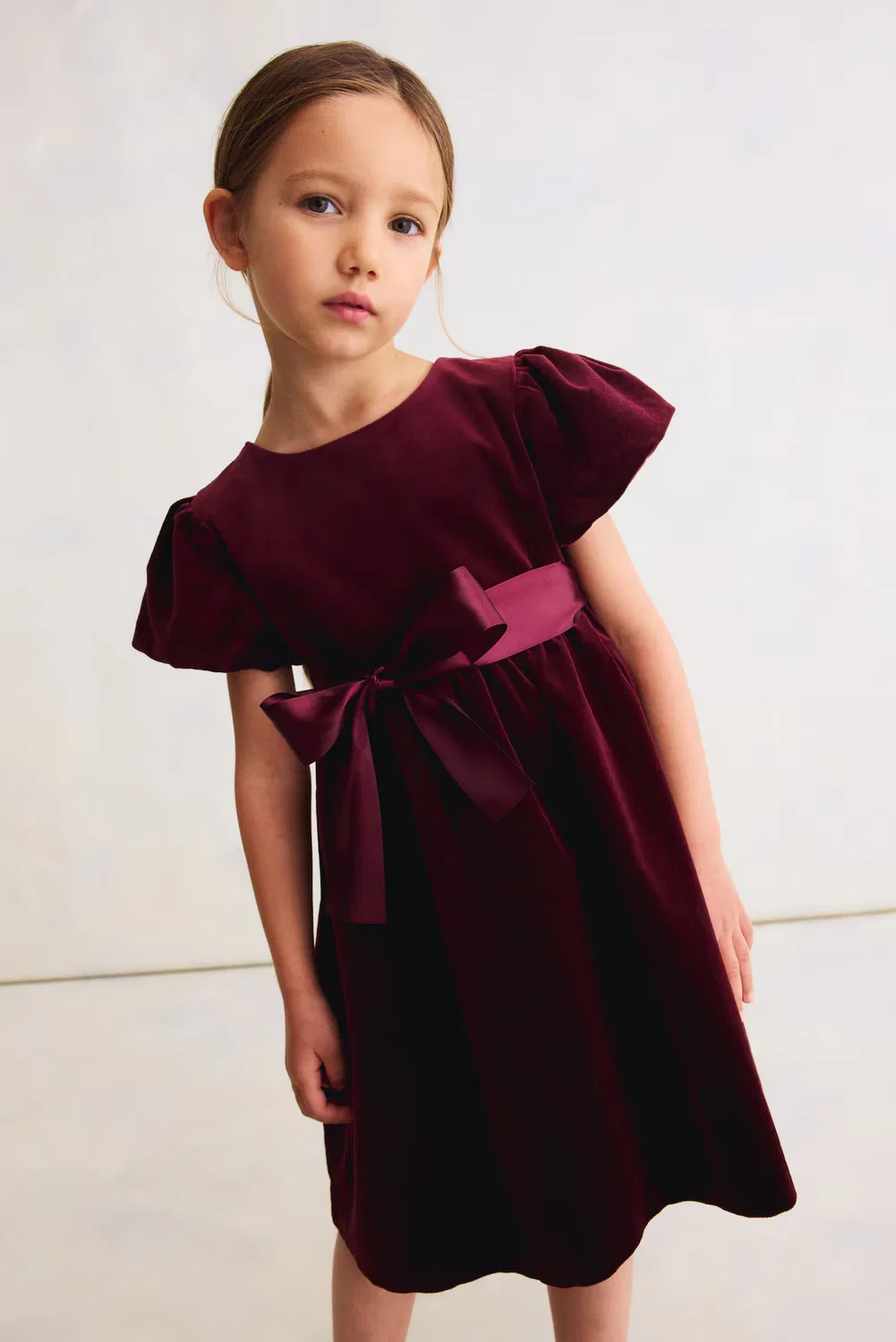 Бархатное платье H&M, Dunkelrot