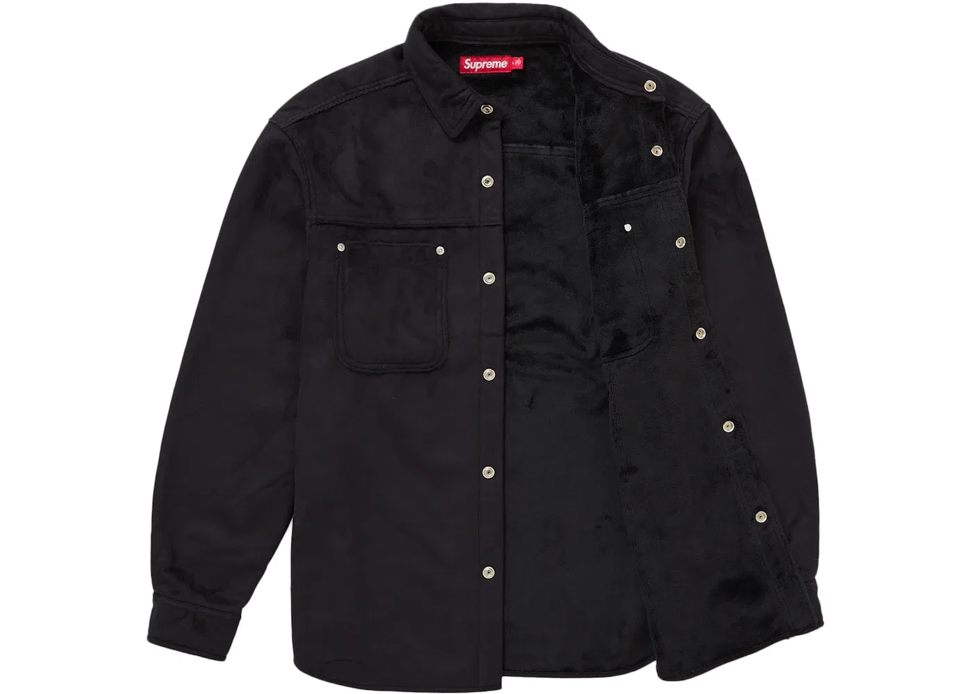 Мужская рубашка из искусственной замши Supreme Shirt, Black — фото 2