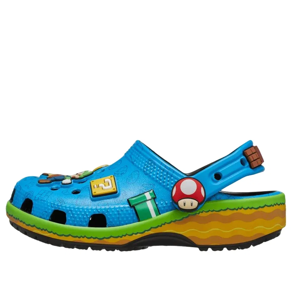 Детские кроссовки с резиновым верхом Super Mario Classic Clog 'Blue' Crocs, синий