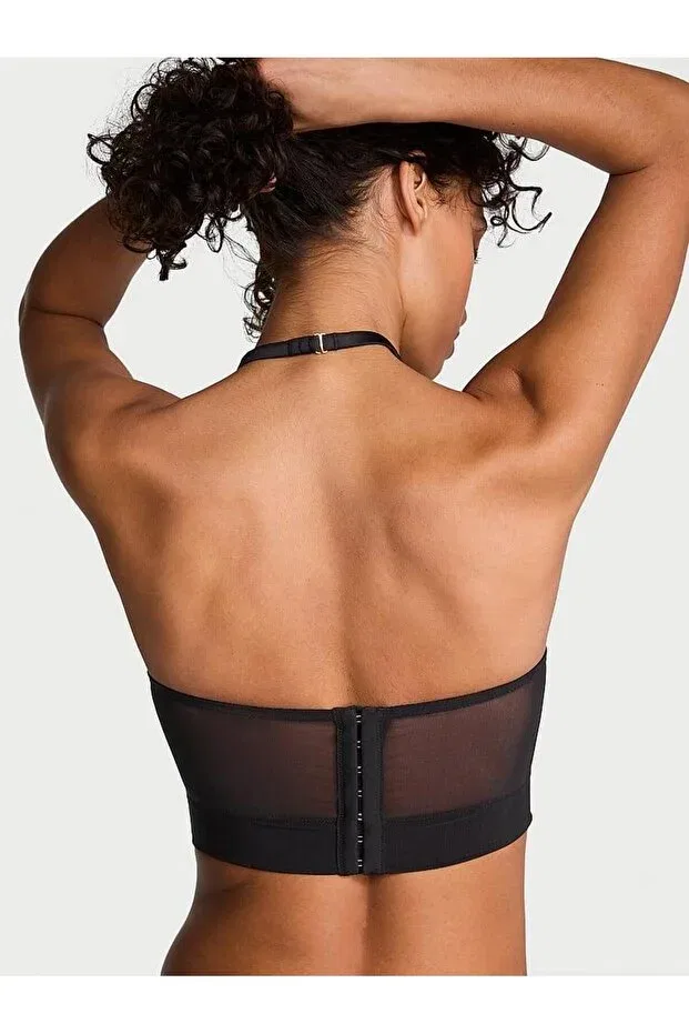 Женское бюстье без косточек на тонких бретелях с принтом Blooming Rose Victoria'S Secret, Black — фото 3