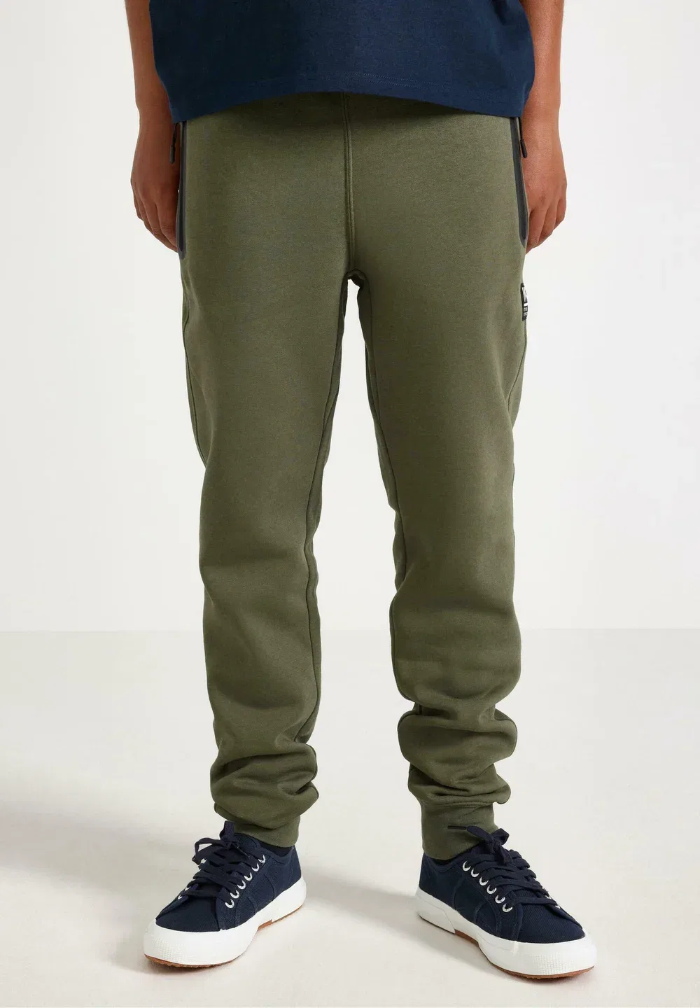 Спортивные штаны с начесом внутри Lindex, Dark Dusty Khaki — фото 2
