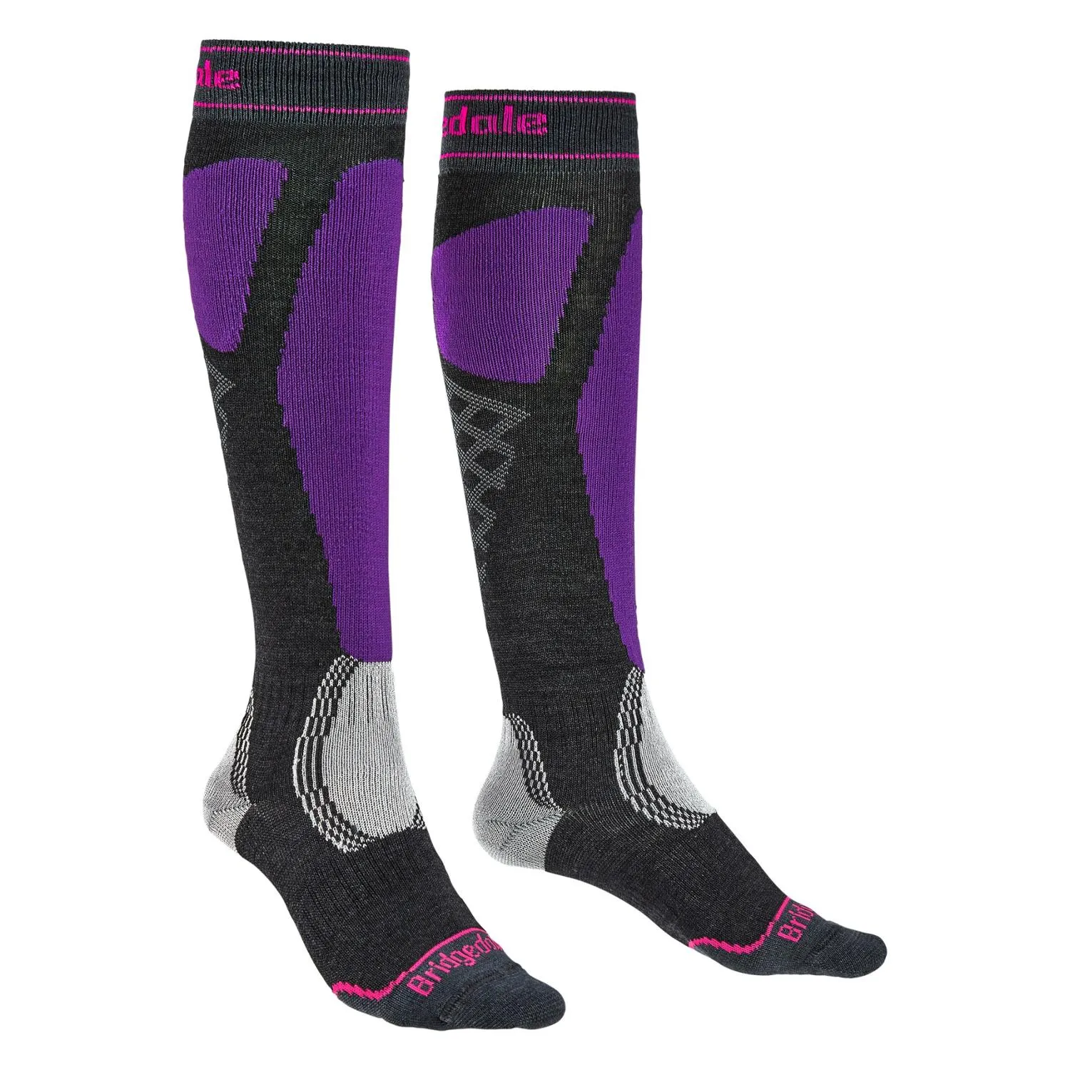 

Женские лыжные носки Easy-On Bridgedale, Graphite/Purple