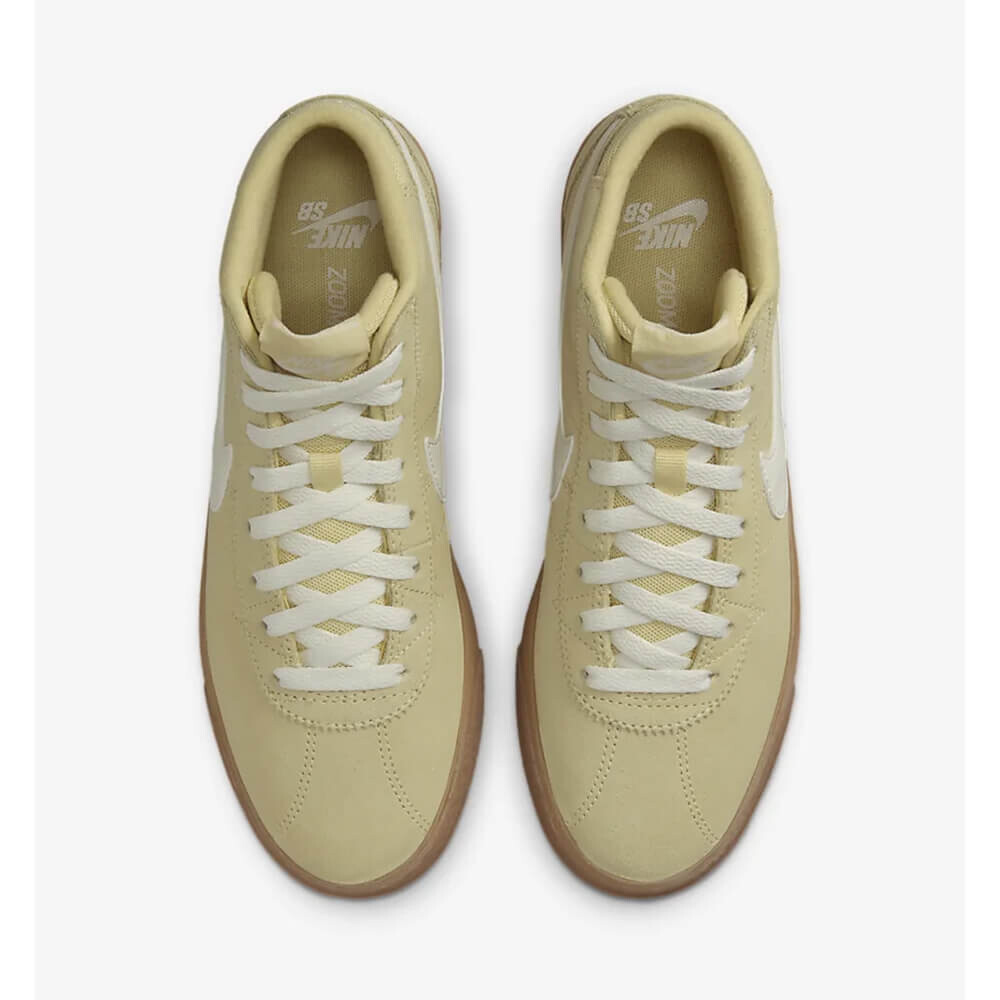 Скейтерские кеды Nike SB Bruin High, выстиранный лимонный — фото 3