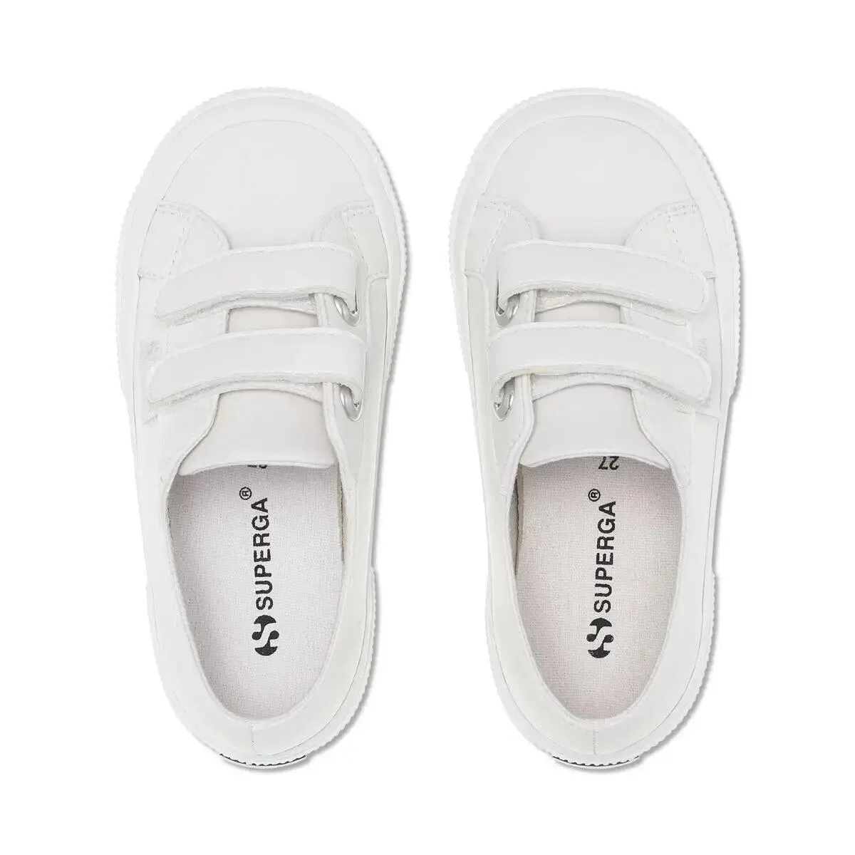 Детские кеды с ремешком Superga 2750 White, Weiss — фото 3