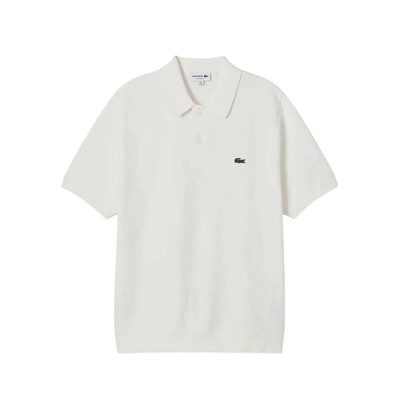 Мужское поло Lacoste, хлопок, экрю