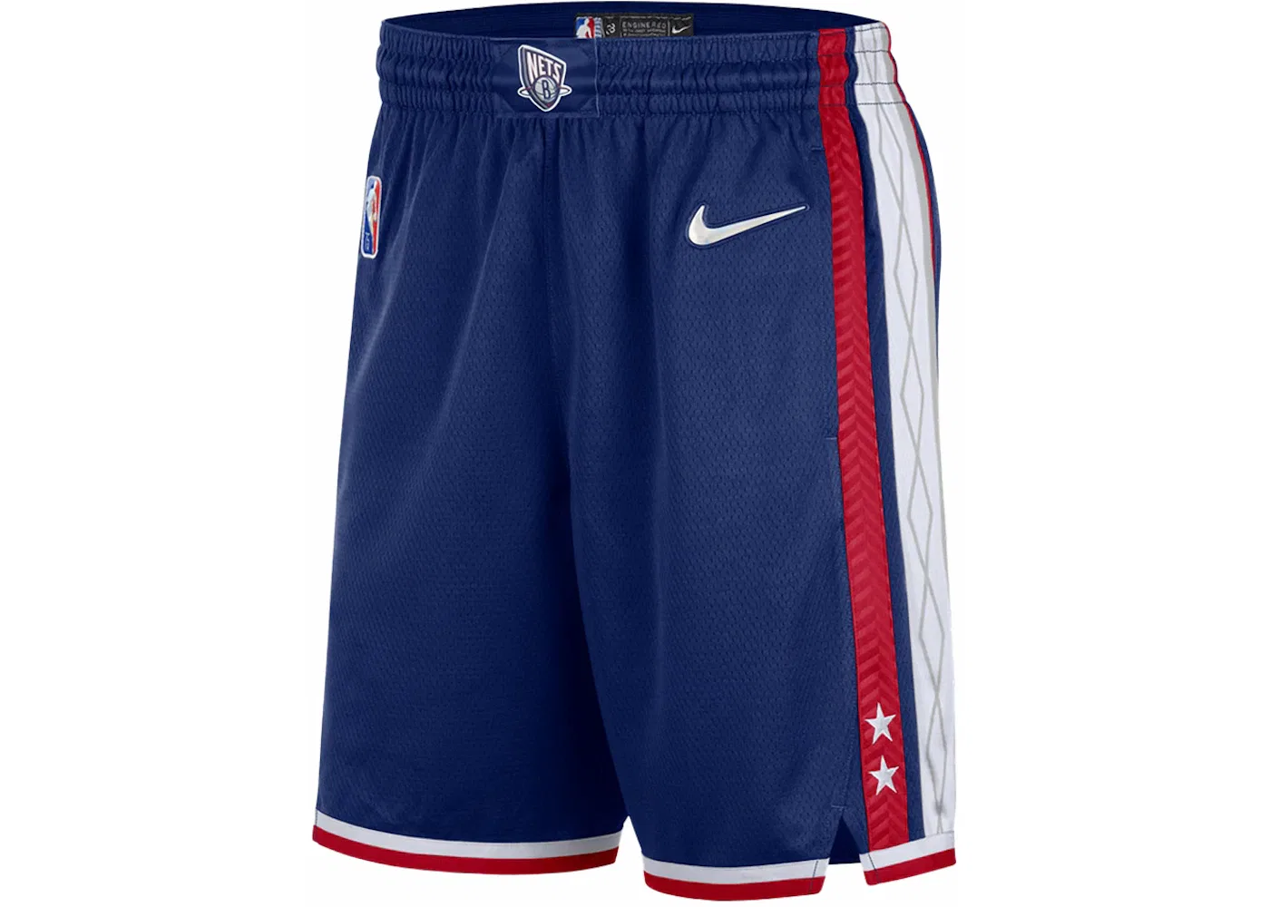 Мужские шорты с принтом NBA Brooklyn Nets City Edition Nike, Game Royal/Gym Red/White